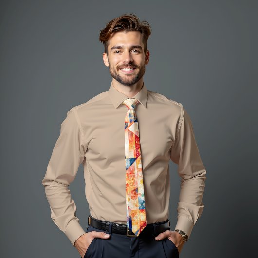 フレア太陽の抽象芸術アートタイ ネクタイ