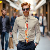 フレア太陽の抽象芸術アートタイ ネクタイ