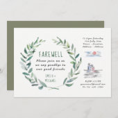 フレア離れーズパーティの招待状クラフト素朴アート 招待状 (正面/裏面)