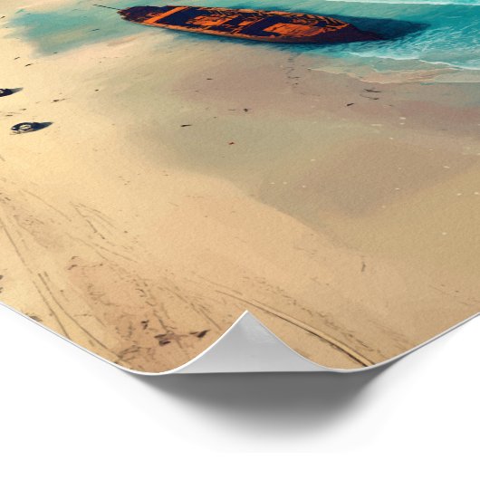 フレイザーアイランドカリアトラベルアートヴィンテージ ポスター (角)