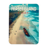 フレイザーアイランドカリアトラベルアートヴィンテージ マグネット (縦)