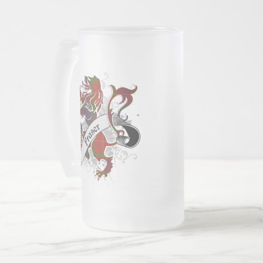 フレイザータータンチェックライオン フロストグラスビールジョッキ (正面左)