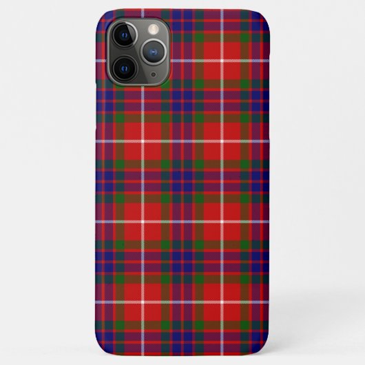 フレイザータータンチェック赤緑青紫色のプライド Case-Mate iPhoneケース (裏面)