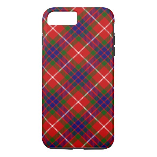 フレイザータータンチェック赤緑青紫色のプライド Case-Mate iPhoneケース (裏面)