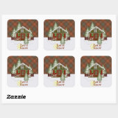 フレイザーレッド風化オリジナルスコットランドタータンチェック スクエアシール (シート)