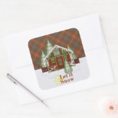 フレイザーレッド風化オリジナルスコットランドタータンチェック スクエアシール (封筒)