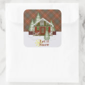 フレイザーレッド風化オリジナルスコットランドタータンチェック スクエアシール (バッグ)