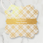 フレイザーレッド風化オリジナルスコットランドタータンチェック フェイバータグ (正面)