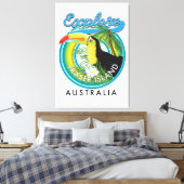 フレイザー島オーストラリア探査ロゴ キャンバスプリント (インサイチュ (寝室))