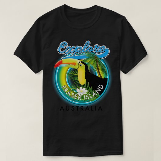 フレイザー島オーストラリア探査 Tシャツ (デザイン正面)