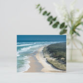 フレイザー島75マイルビーチ空中表示。オーストラリア ポストカード (スタンド正面)