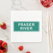 フレイザー川ハイウェイサイン英国コロンビアカナダ スタンダードランチョンナプキン (インサイチュ)