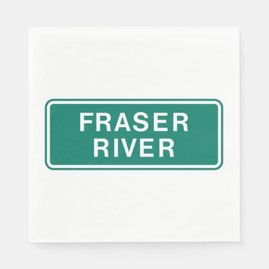 フレイザー川ハイウェイサイン英国コロンビアカナダ スタンダードランチョンナプキン (正面)