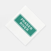 フレイザー川ハイウェイサイン英国コロンビアカナダ スタンダードランチョンナプキン (角)