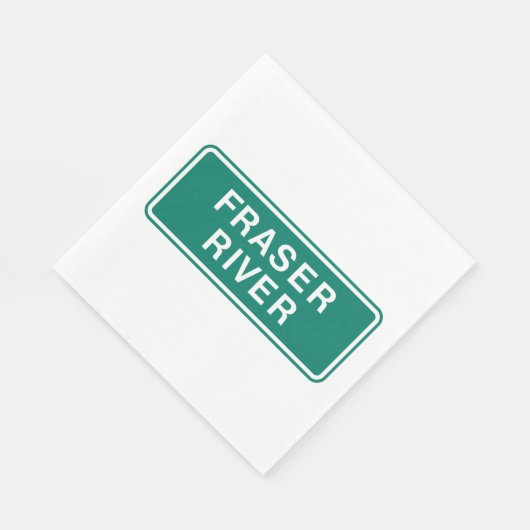 フレイザー川ハイウェイサイン英国コロンビアカナダ スタンダードランチョンナプキン (角)