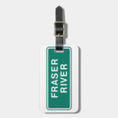 フレイザー川ハイウェイサイン英国コロンビアカナダ ラゲッジタグ (正面縦)