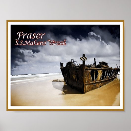 フレイザー – S.S.Maheno Wrack – オーストラリア – ポスター (正面)