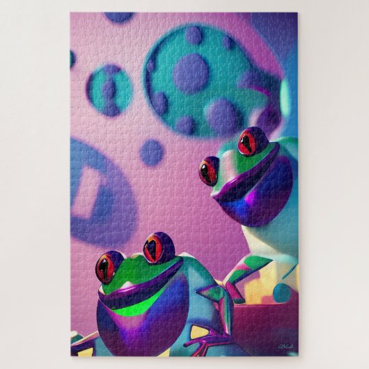 フレイトケージゲージファンタジーカエル ジグソーパズル (縦)