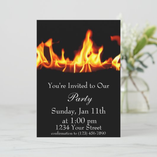 フレイムオンファイアパーティー招待状 招待状 (スタンド正面)