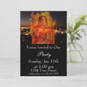 フレイムガールパーティー招待状 招待状 (スタンド正面)