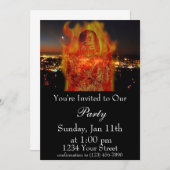 フレイムガールパーティー招待状 招待状 (正面/裏面)