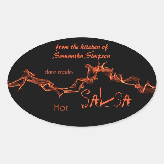 フレイムスカスタムキャニング 楕円形シール (正面)