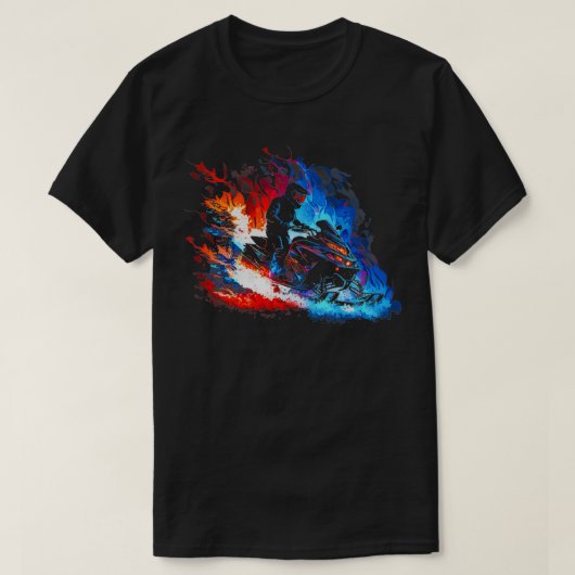 フレイムスノーモービル雪上機スキードゥースノーモービルS Tシャツ (デザイン正面)