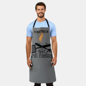 フレイムスBBQザグリルマスターシェフ調理師グリル エプロン (着用した状態)