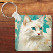 フレイムリンクスポイントシャムポートレートアート キーホルダー (正面)