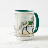 フレイヨル アイスランドの馬 クリスマス マグカップ (正面右)
