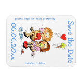 フレキおもしろいシブ磁石の日付を保存する マグネット (横)