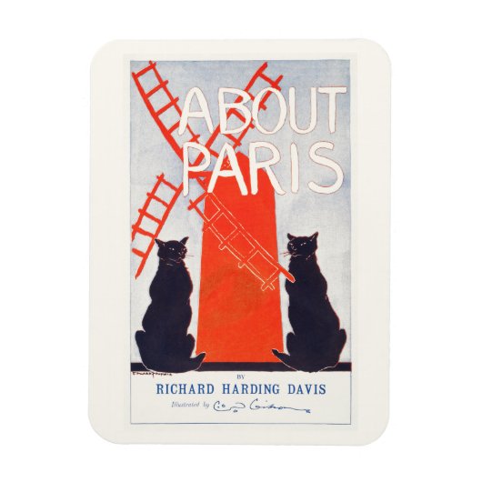 フレキシブルフォトマグネット:パリのヴィンテージポスターについて マグネット (縦)