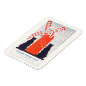 フレキシブルフォトマグネット:パリのヴィンテージポスターについて マグネット (左側)