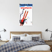 フレキシブルフライヤスプリトキインウッドスキープロモーション キャンバスプリント (インサイチュ (寝室))