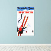 フレキシブルフライヤスプリトキインウッドスキープロモーション キャンバスプリント (インサイチュ (ウッドフロア))