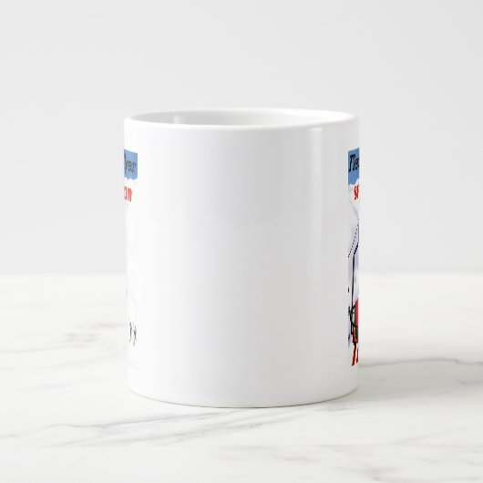 フレキシブルフライヤースプリットイン木製スキープロモ ジャンボコーヒーマグカップ (正面)