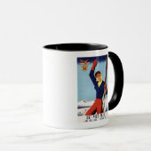 フレキシブルフライヤーピンアップスキーガール マグカップ (正面右)