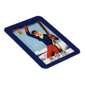 フレキシブルフライヤーピンアップスキーガール マグネット (右側)