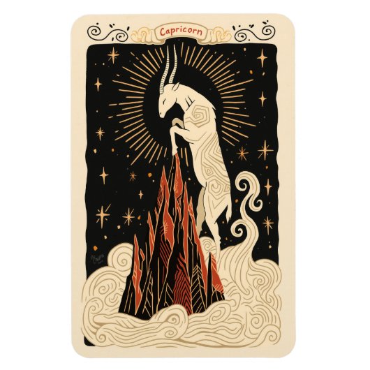 フレキシブルマグネット山羊座天測〔占星術の〕十二宮図芸術 マグネット (縦)