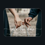 フレキモダンエレガントシブなフォトマグネットの日付を保存 マグネット<br><div class="desc">これらのス結婚クリプトセーブザデートマグネットを使用してモダンの日付と場所をエレガント発表する。写真カスタマイズと詳細と共に結婚。</div>