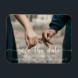 フレキモダンエレガントシブなフォトマグネットの日付を保存 マグネット<br><div class="desc">これらのス結婚クリプトセーブザデートマグネットを使用してモダンの日付と場所をエレガント発表する。写真カスタマイズと詳細と共に結婚。</div>