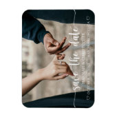 フレキモダンエレガントシブなフォトマグネットの日付を保存 マグネット (縦)