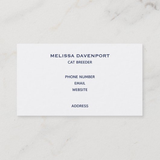 フレクイかわいい毛皮のスフィンクス子猫 名刺 (裏面)