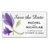 フレグランスフリーシア花びら |日付の保存 マグネット名刺 (正面)