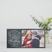 フレシンプルーズ編集可能カラーホリデーフォトカード シーズンカード (スタンド正面)