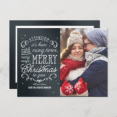 フレシンプルーズ編集可能カラーホリデーフォトカード シーズンポストカード (正面/裏面)