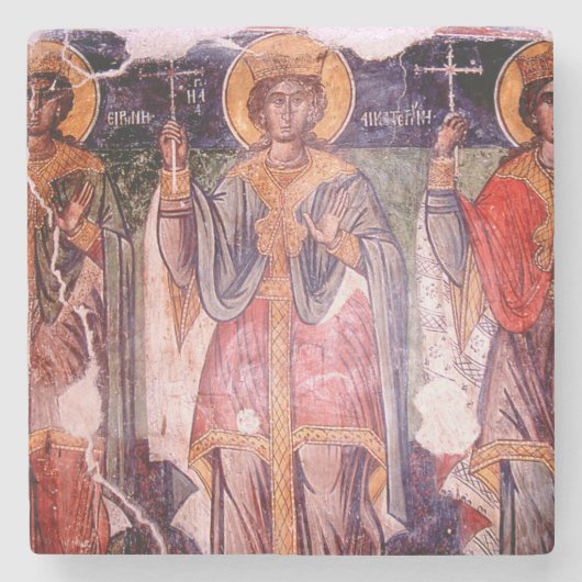 フレスココレクション大理石コースター ストーンコースター (正面)