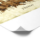 フレスノカリフォルニアシティスケープ ポスター (角)