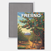 フレスノカリフォルニアセントラルバレー マグネット (正面/裏面)