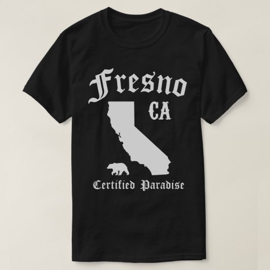 フレスノカリフォルニア認定パラダイスフレスノロンS Tシャツ (デザイン正面)